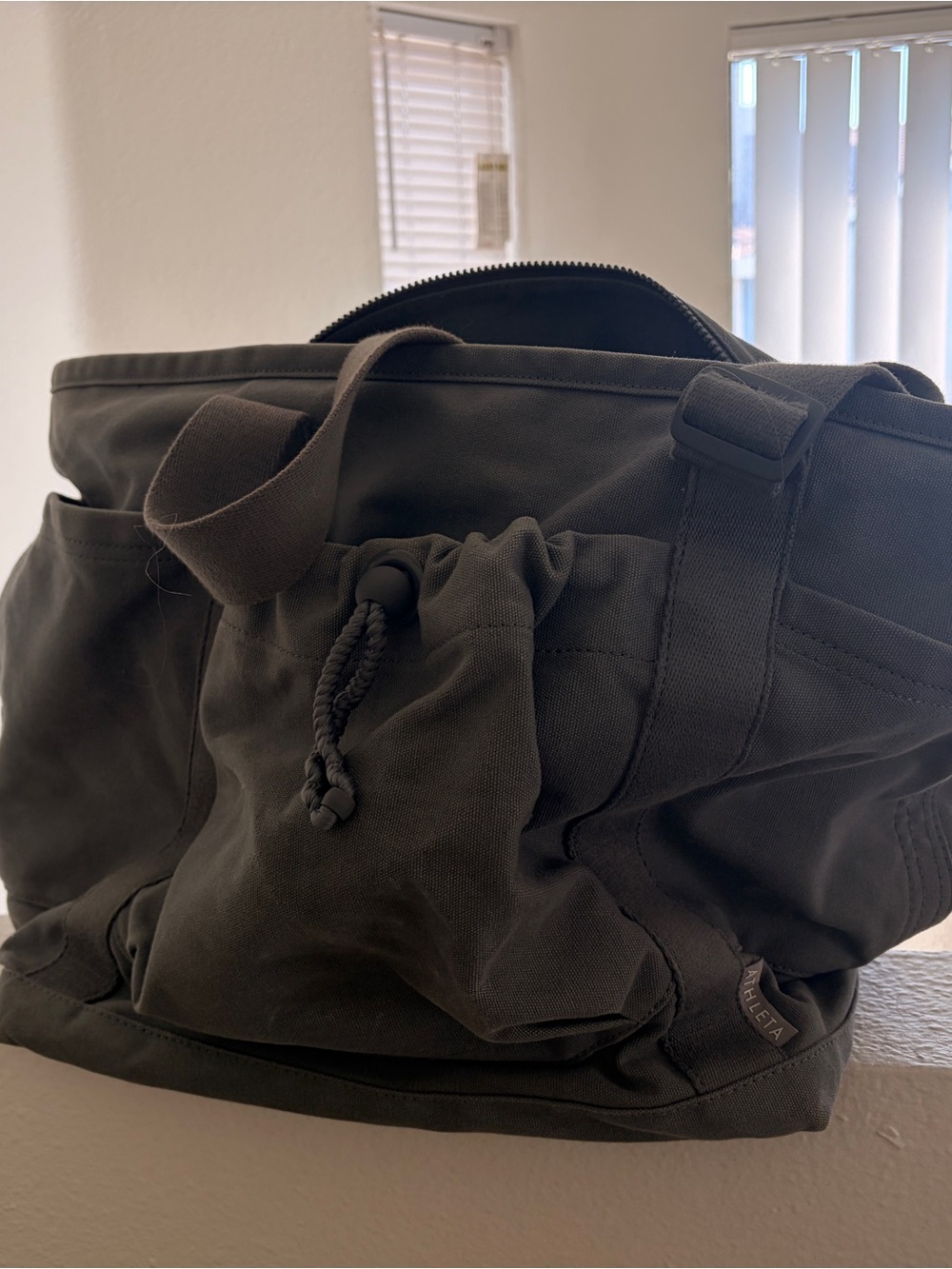 Athleta Olive Green Canvas Duffel Bag for Men